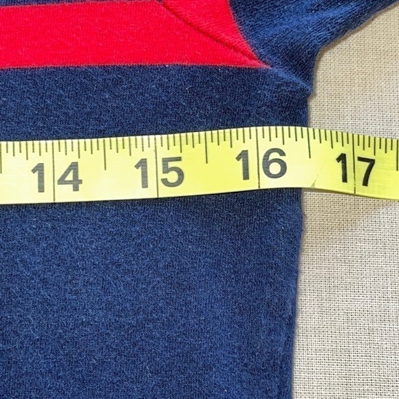 Old Navy BodyCon Red & Navy Striped Cotton Long Sleeve Mini Dress Sz. MD - Picture 6 of 9